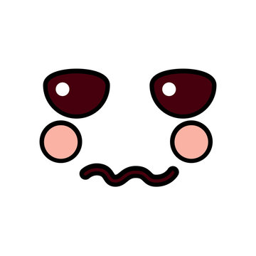 unhappy face emoji icon image vector illustration design 