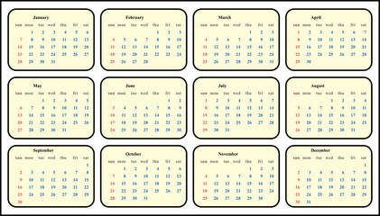 calendar 2018 template simple planner vector design