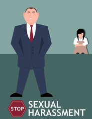 Sexual harassment poster with girl