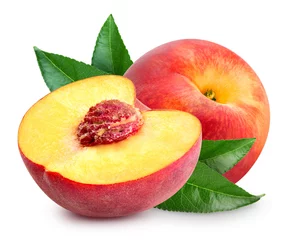 Fotobehang Vruchten Perzik fruit schijfje