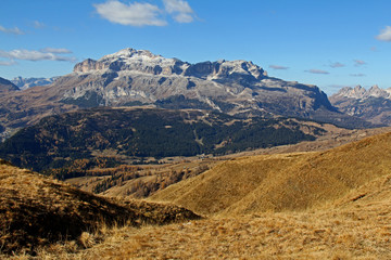 il Gruppo del Sella dal Passo Sief