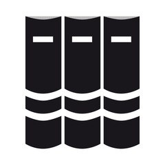 Closed Books In A Row - Vektor Icon