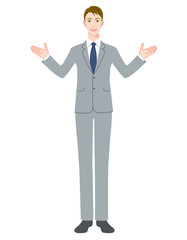 ビジネスマン　ポーズ