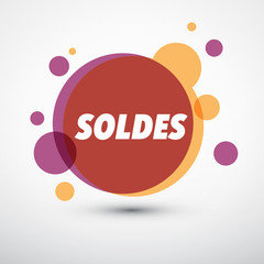Soldes rond coloré