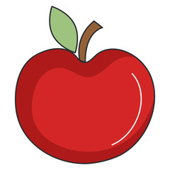 apple fresh fruit icon vector illustration design