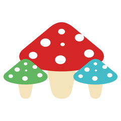 cute fungus isolated icon vector illustration design