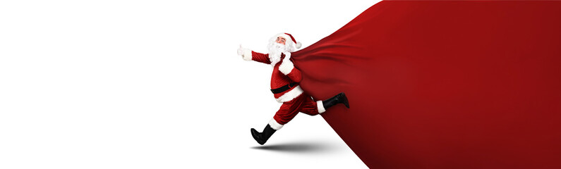 Weihnachtsmann mit einem Sack voller Geschenke!