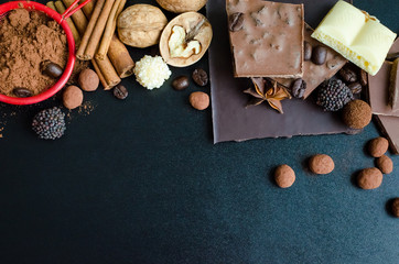 Different kind of chocolate