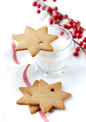Gingerbread cookies and a Glass of Milk