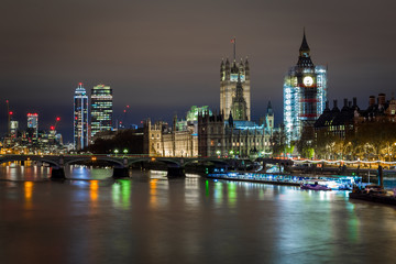 Big Ben under construction, London