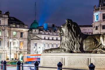 Trafalgar square in Christmas time, London