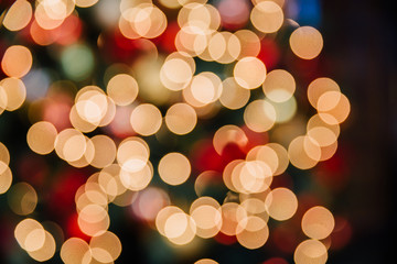 abstract christmas background with defocused lights