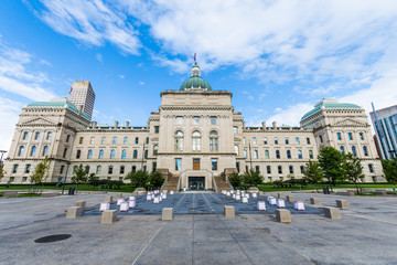 Naklejka premium State House Tour Office in Indianapolis Indiana During Summer