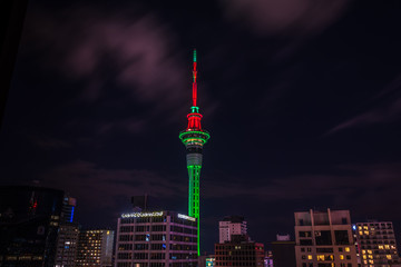 Obraz premium Auckland Sky Tower in downtown CBD