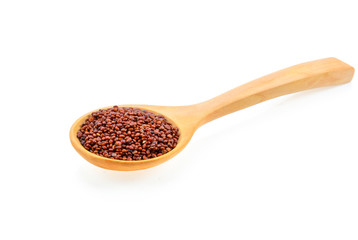 Red Quinoa seeds on white background