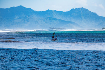 Fishermen on reef