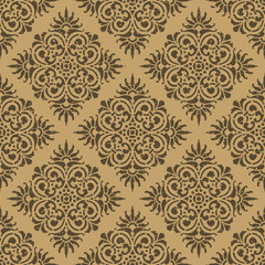 Seamless kraft paper brown and black grunge diagonal vintage indian traditional textile pattern vector