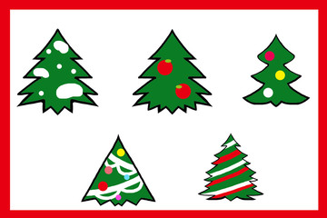 クリスマスツリーの詰め合わせ