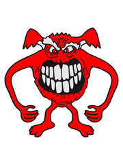 zähne alt gefährlich gnom frech klein monster horror halloween böse ork troll comic cartoon clipart