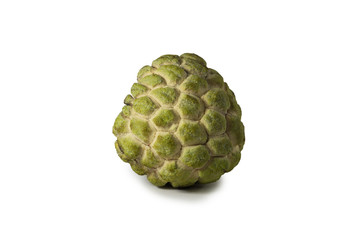 Fototapeta premium Fresh Delicious round Custard Apple or Ripe Sugar Apple Fruit Isolated on white background, vietnam asia