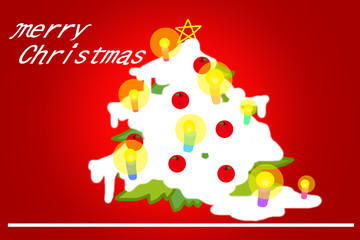 クリスマスカード・ホワイトクリスマス