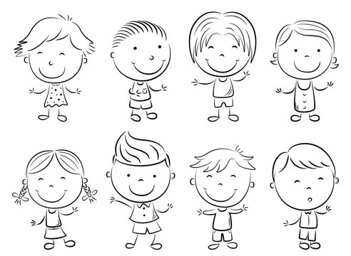 Happy kid cartoon doodle