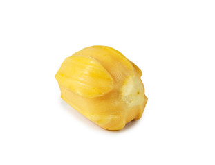 Fresh delicious one flesh of jackfruit isolated on clean white background