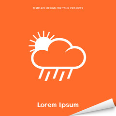 Orange banner with cloud icon