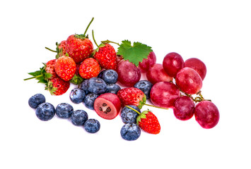 Berries fruit on white