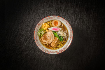 しょうゆラーメン　Ramen set of typical Japanese style