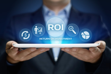 ROI Return on Investment Finance Profit Success Internet Business Technology Concept