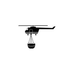 Fire service helicopter icon. Fireman element icon. Premium quality graphic design. Signs, outline symbols collection icon for websites, web design, mobile app, info graphics