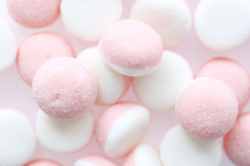 pink jelly candy isolated in white background