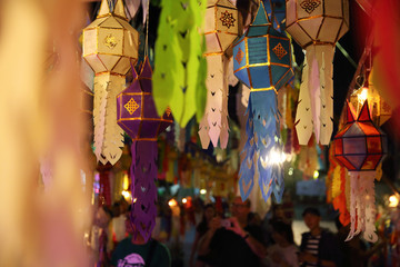 Naklejka premium Triditional north on Thailand lantern