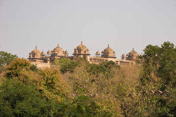 Orchha Palace, Madhya Pradesh. Also spelled Orcha, famous travel destination in India.