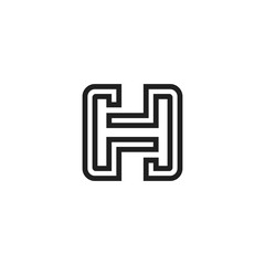 Letter H logo design vector