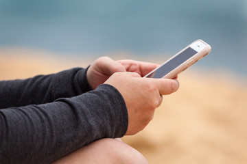 Womans Hands with Smartphone