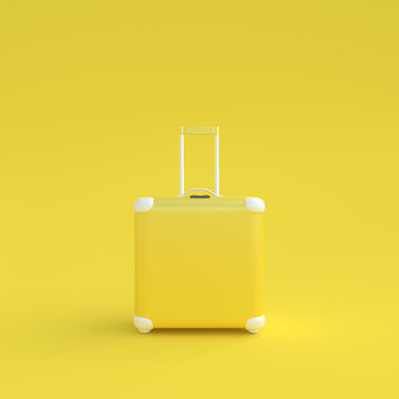 Travel suitcase pastel color