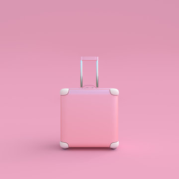 Travel suitcase pastel color