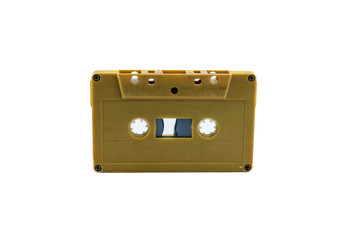 vintage cassette tape isolated white background, with cilpping path