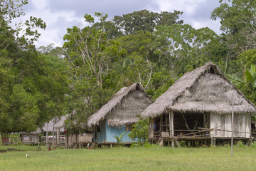 Fototapeta na wymiar Yarina Village On Amazon River