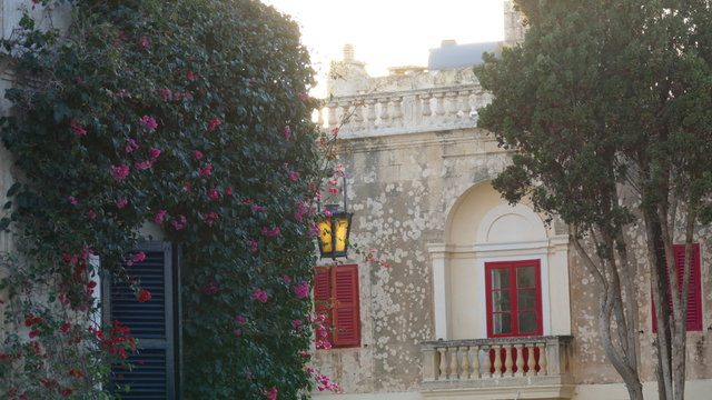 old town bouling , Malta red window blins flowers , lantren