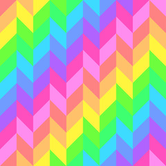 Seamless bright cute pattern of iridescent diagonal and horizontal stripes of equal thickness for girls or children