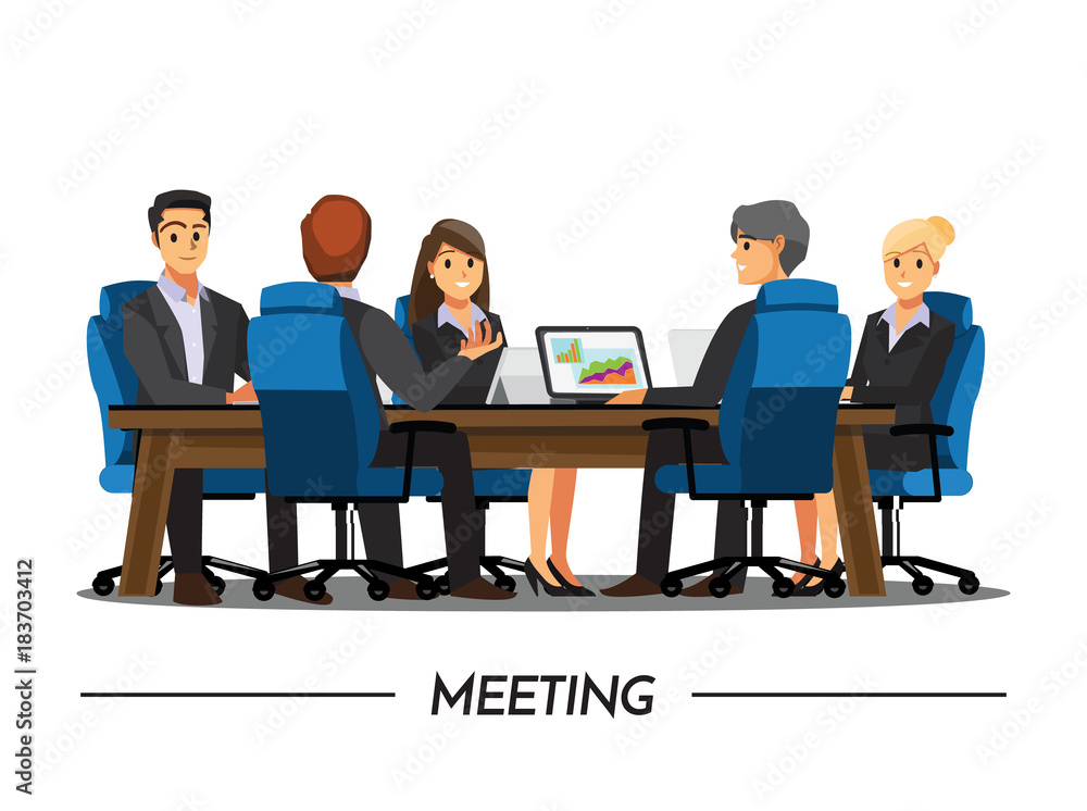 Wall mural business people teamwork ,vector illustration cartoon character.