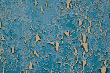 Blue color Cracks on the wall
