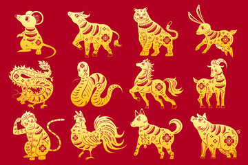Fototapeta premium cartoon zodiac silhouette