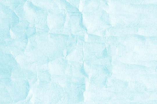 Crumpled Light blue paper texture