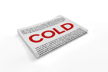 Cold on Newspaper background