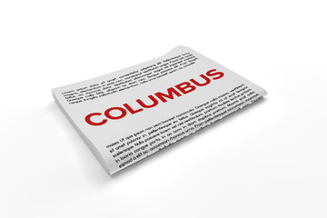 Columbus  on Newspaper background