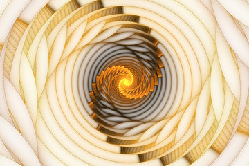 Abstract fractal golden spiral on a light background